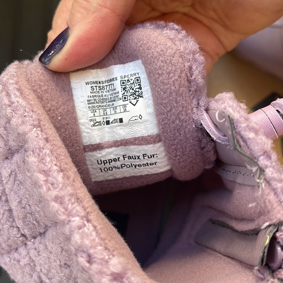 Sperry - Saltwater Sherpa Boots - Lavender Size:8 - Picture 12 of 16